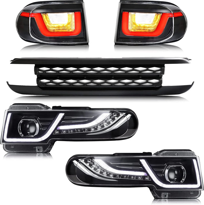 VLAND LED Headlights With Grille and Taillights For Toyota Fj Cruiser 2007-2017
