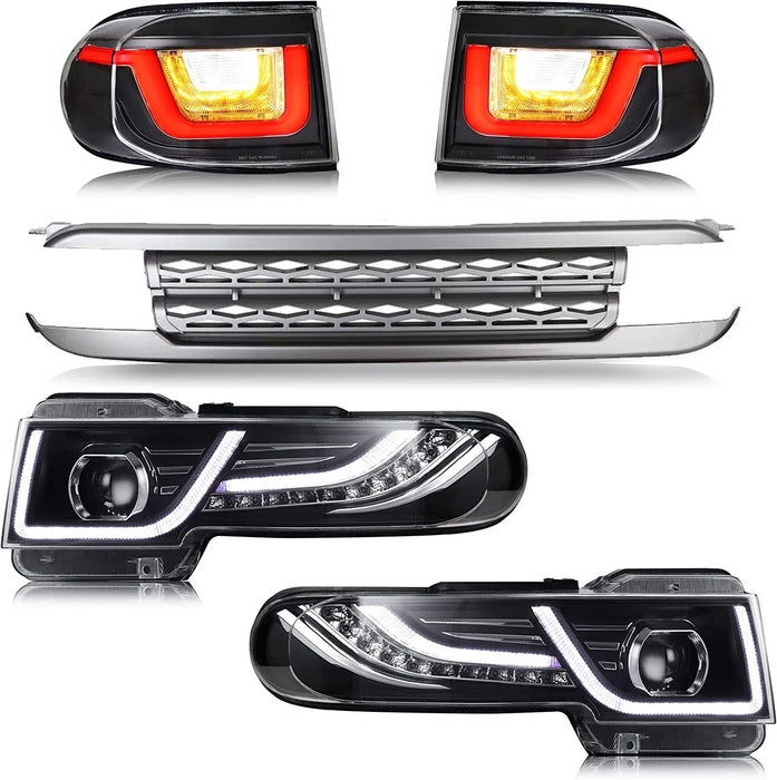 VLAND LED Headlights With Grille and Taillights For Toyota Fj Cruiser 2007-2017