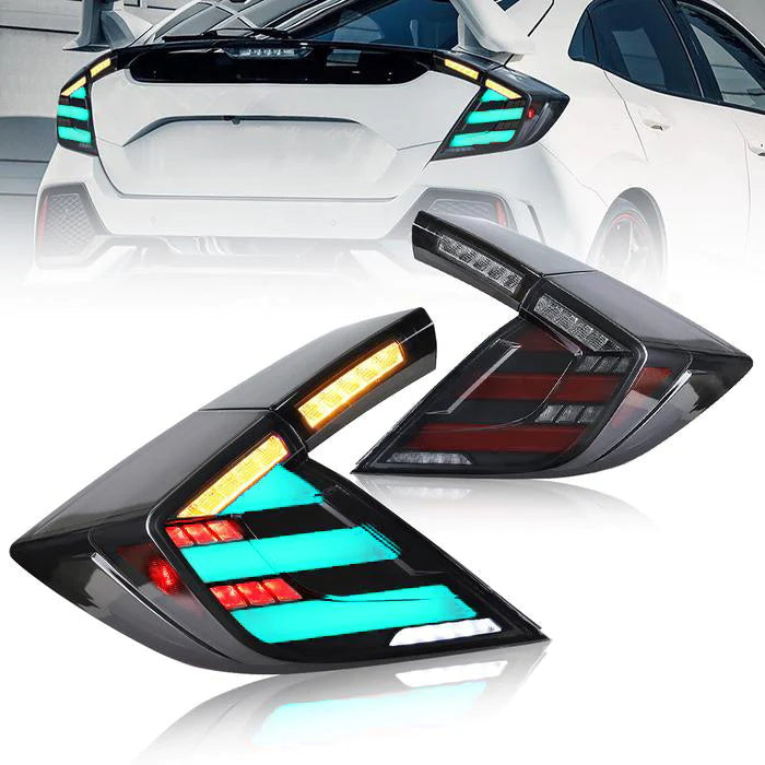 VLAND Full LED Tail Lights For Honda Civic Hatchback & Type R FK8 2016-2021 [E-MARK.]