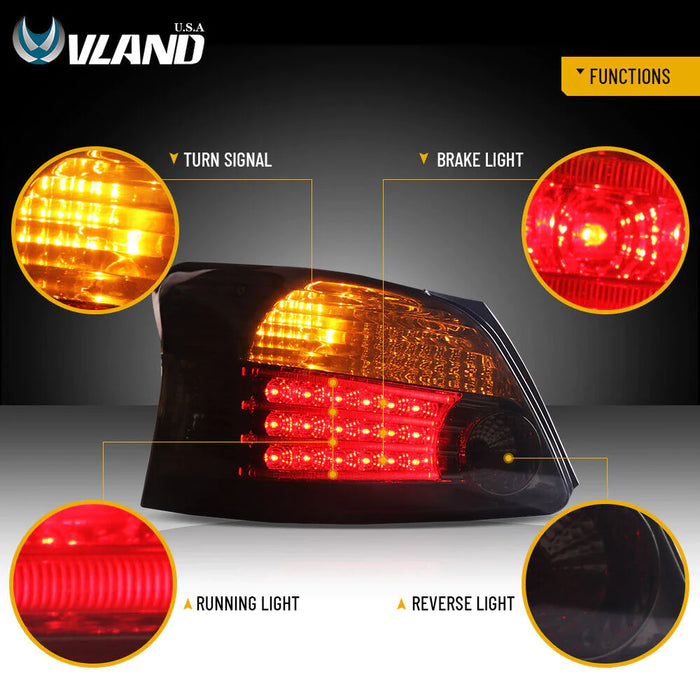 VLAND LED Taillights For Toyota Yaris / Vios / Belta Sedan and Hatchback Second Generation XP90 2007-2012