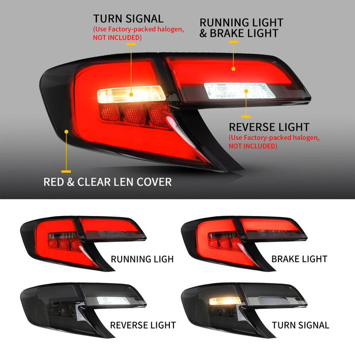 VLAND LED Tail Lights For Toyota Camry 2012-2014 XV50 7th Gen