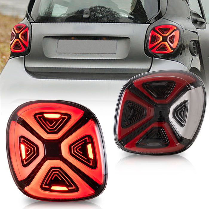 VLAND LED Tail Lights For Mercedes Benz Smart Fortwo / Forfour (Second generation / 2nd Gen W453) 2015-2020 [E-mark.]