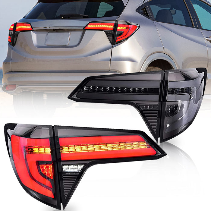 VLAND Tail Lights Lamps For Honda HR-V/ RU1 2015-2021 with Dynamic Activate Lighting and Sequential Turn Signals