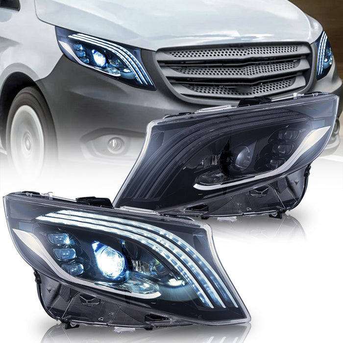 VLAND LED Dual Beam Projector For Mercedes Benz Vito / Metris 2016-2023 (W447 V-Class, 3rd Gen)