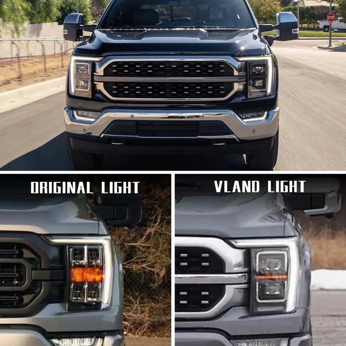 VLAND LED Headlights For Ford F150 14th Gen Pickup Trucks 2021-2023 (Ford F-Series 2021–present)