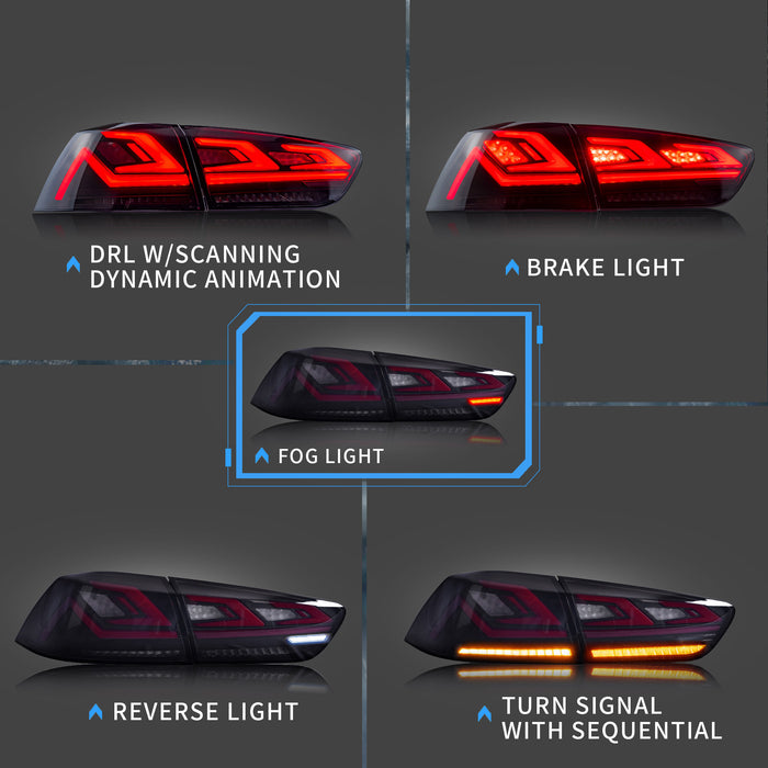 VLAND Tail Lights For Mitsubishi Lancer GT Evolution EVO X 2008-2018