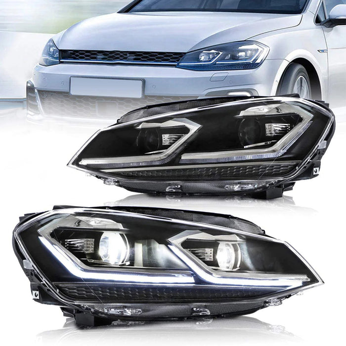 VLAND LED Projector Headlights For Volkswagen Golf MK7 2015-2017 VW MK7.5 2018-2021