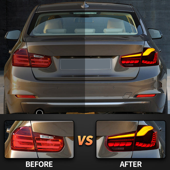 VLAND OLED Tail Lights For BMW 3-Series F30 F35 F80 M3 6th Gen Sedan 2012-2018 [E-MARK. DOT.]