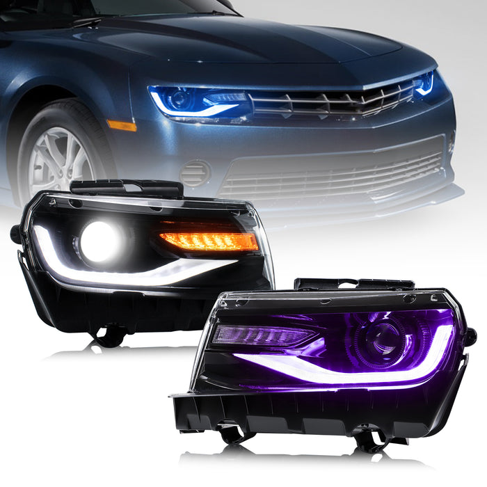 VLAND LED RGB Headlights and Taillights For Chevrolet Camaro 5th Gen Facelift 2014-2015 [DOT.]