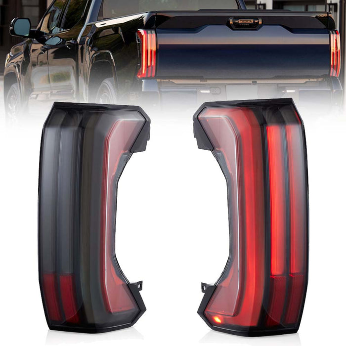 VLAND LED Tail Lights For Toyota Tundra 3rd Gen XK70 2022-2024 With Startup Animation