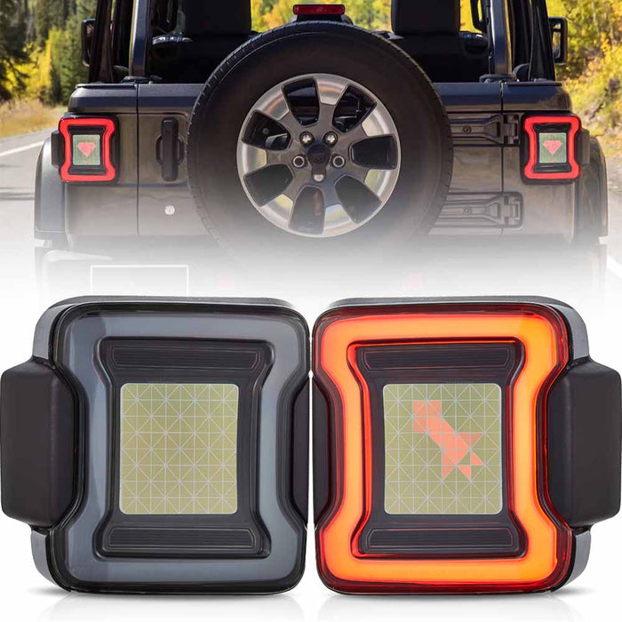 VLAND OLED Tail Lights For Jeep Wrangler JL JLU 2018-2023 [DOT.]