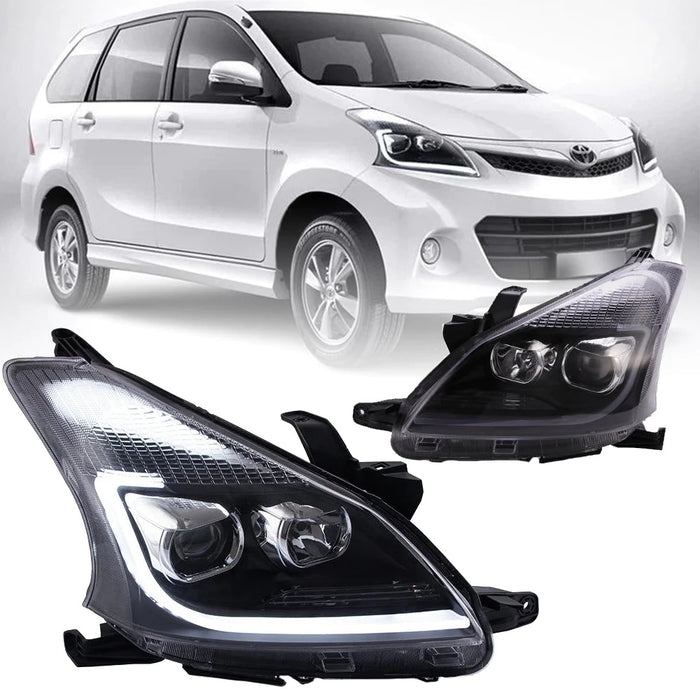 VLAND LED Projector Headlights For Toyota Avanza 2012-2015 2nd Gen F650 Pre-facelift with Sequential Indicator