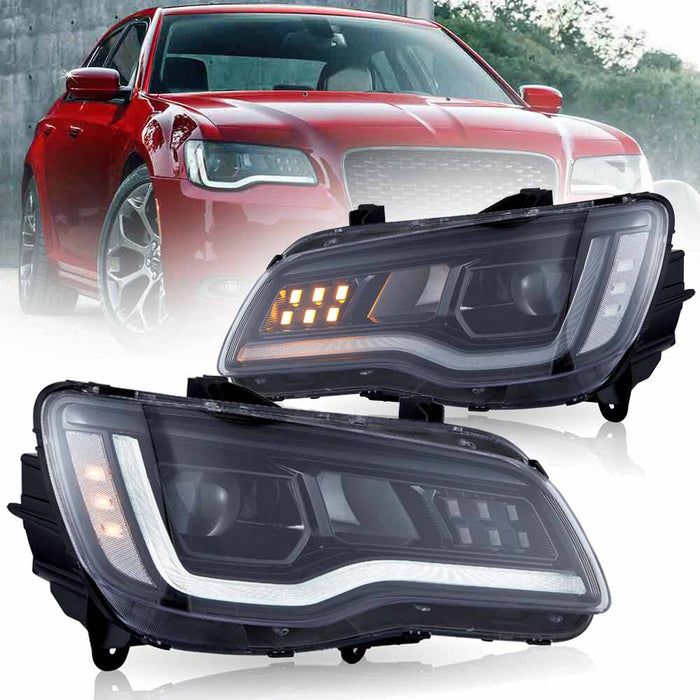 VLAND LED Projector Headllights For Chrysler 300/300C 2011-2023