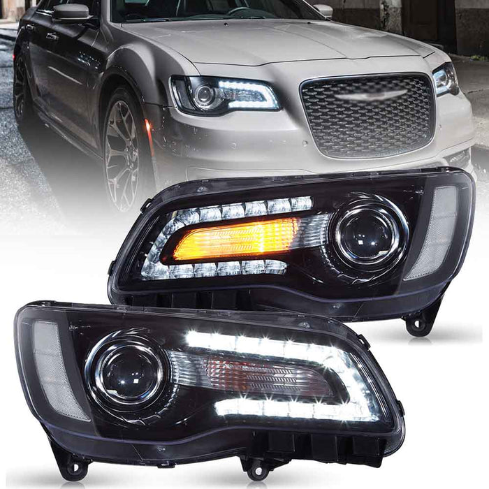 VLAND LED Dual Beam Headllights For Chrysler 300 2011-2023