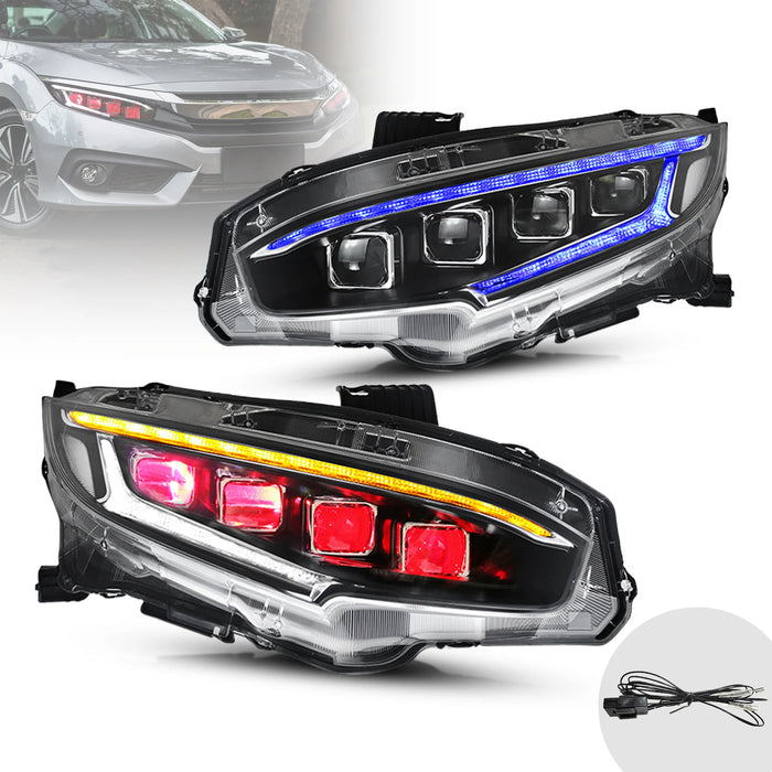 2016-2021 Honda Civic VLAND LED Headlights Sedan / Hatchback / Coupe