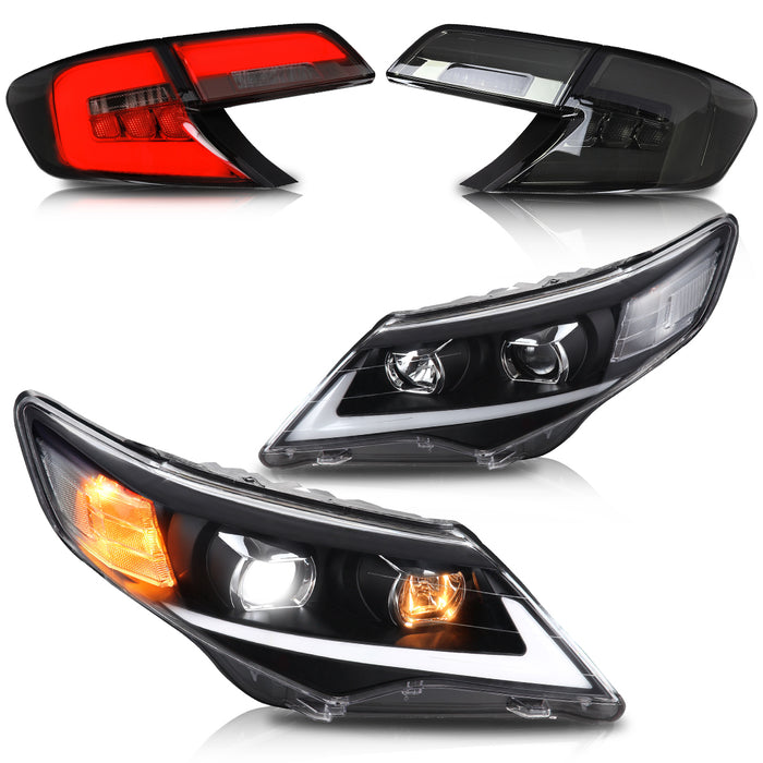 VLAND LED Headlights and Taillights Combo For Toyota Camry 2012-2014 XV50 7th Gen [DOT.]