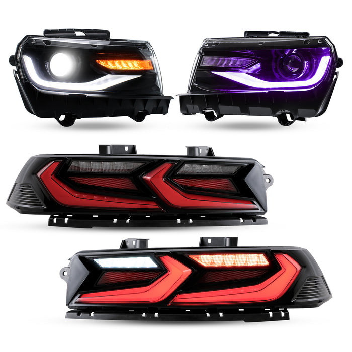 VLAND LED RGB Headlights and Taillights For Chevrolet Camaro 5th Gen Facelift 2014-2015 [DOT.]