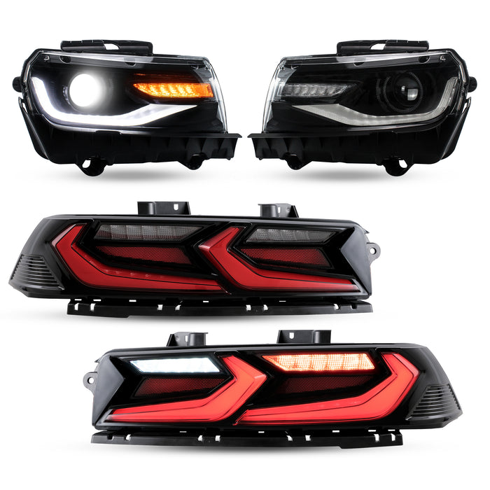 VLAND LED RGB Headlights and Taillights For Chevrolet Camaro 5th Gen Facelift 2014-2015 [DOT.]