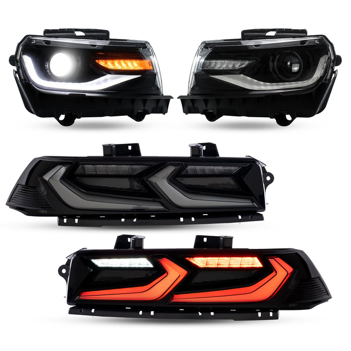 VLAND LED RGB Headlights and Taillights For Chevrolet Camaro 5th Gen Facelift 2014-2015 [DOT.]