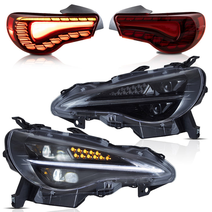 VLAND LED Projector Headlights Tail Lights Combo For Toyota 86 GT86 Subaru BRZ Scion FRS 2012-2020