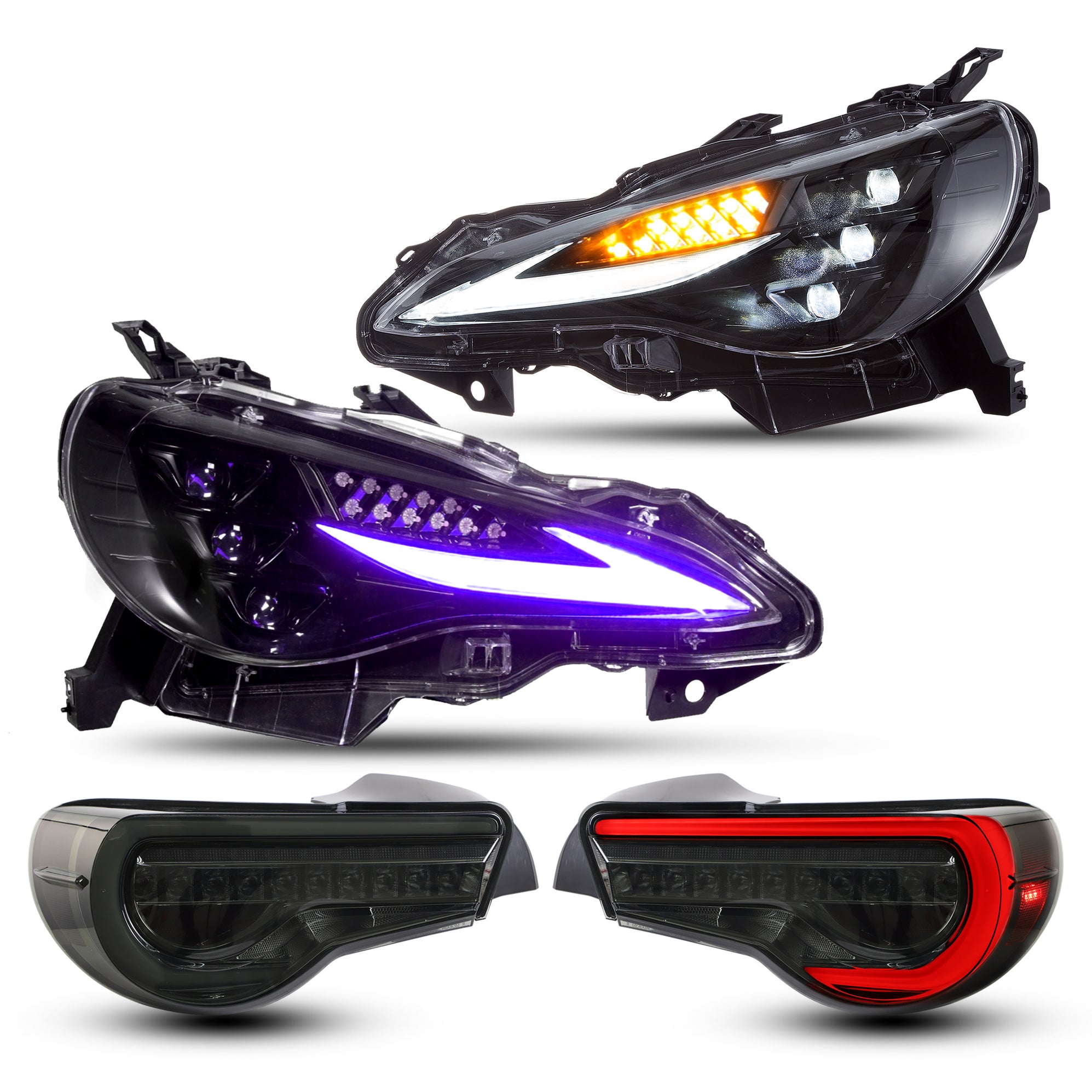 VLAND LED RGB Headlights Tail Lights Combo For Toyota 86 GT86 Subaru ...