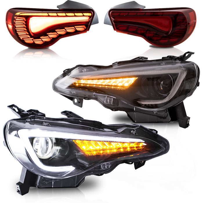 VLAND Headlights Tail Lights Combo For Toyota 86 GT86 Subaru BRZ Scion FRS 2012-2020