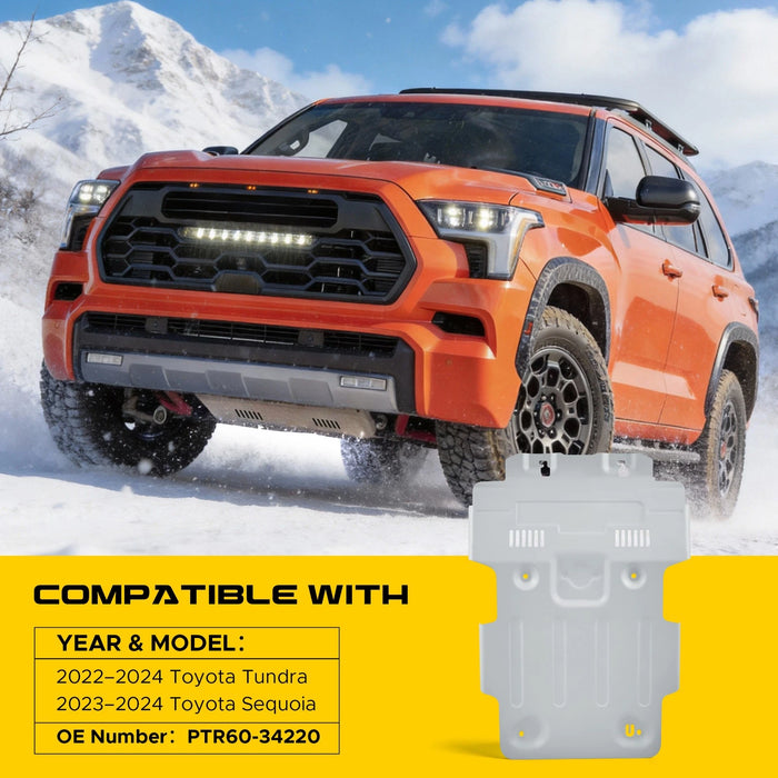 VLAND PTR60-34220 Front Skid Plate For Toyota Tundra 2022-2024 & Sequoia 2023-2024
