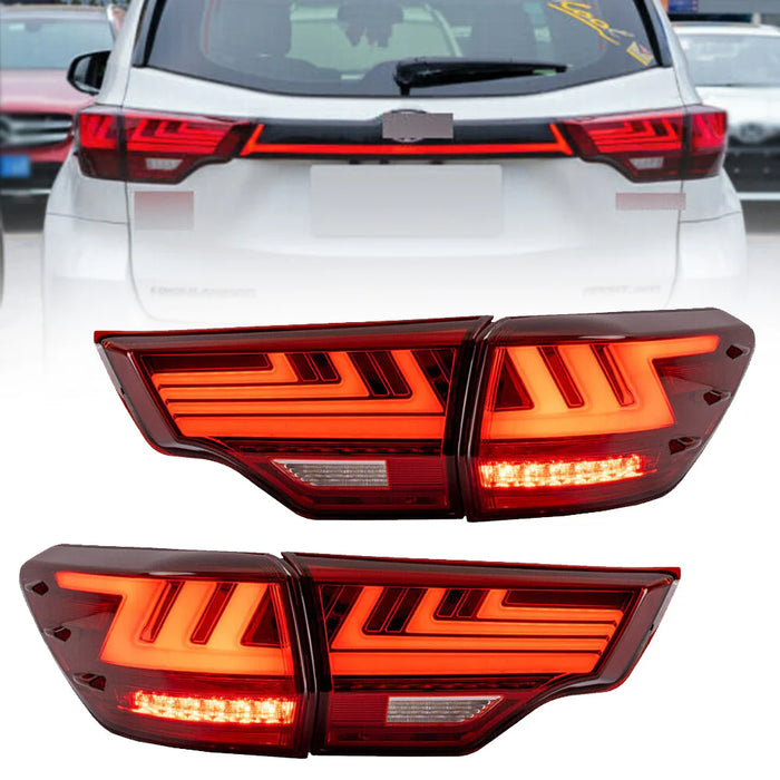 VLAND LED Taillights For 2014-2019 Toyota Highlander Assembly (Pair)