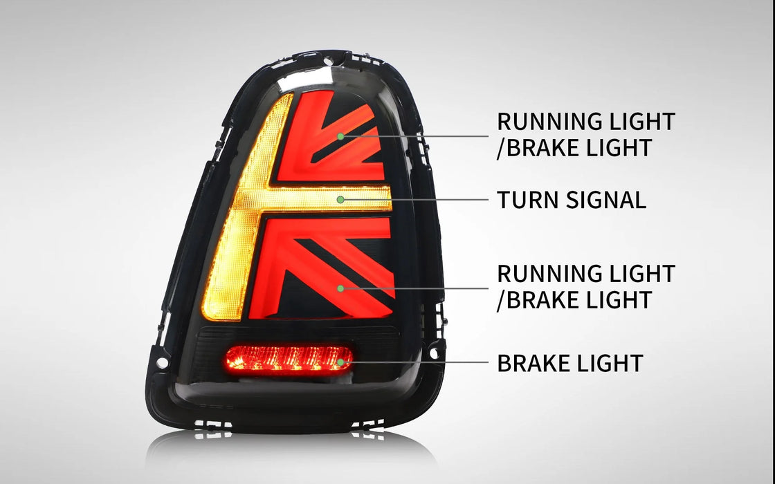 VLAND LED Smoked Red Tail Lights For BMW Mini Cooper [Mini Hatch] R56 R57 R58 R59 2007-2013[E-MARK] (MOQ:100 Sets)