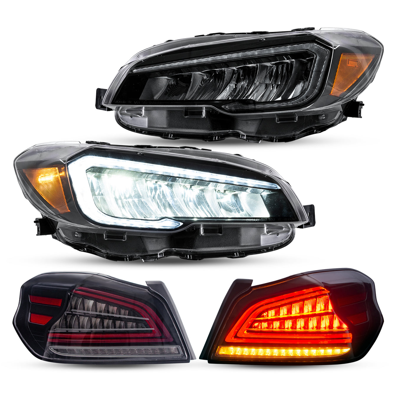 For Subaru WRX Headlights Tail Lights