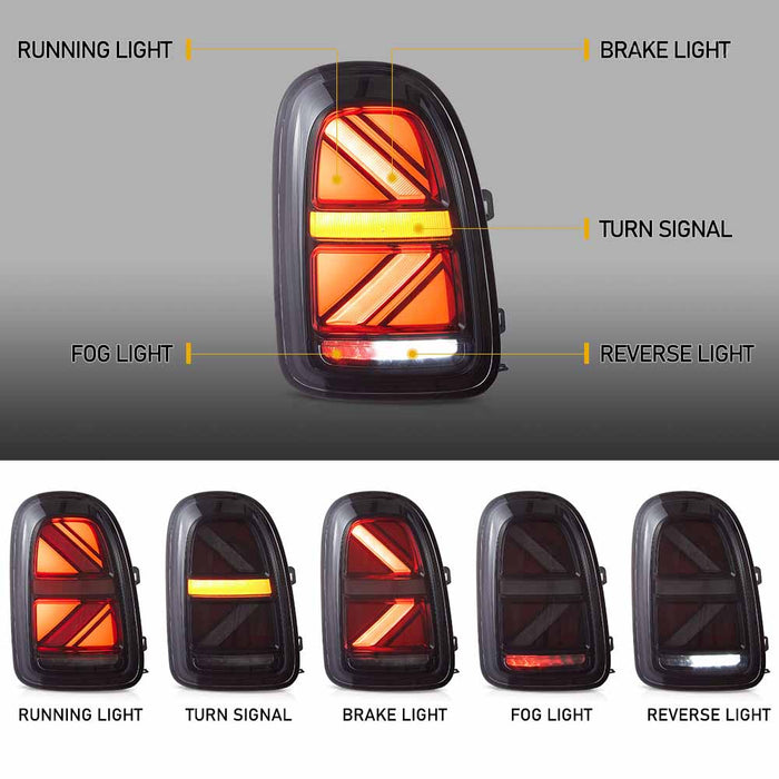 VLAND Full LED Tail Lights For Mini Cooper Countryman F60 2017-2024 [E-MARK]