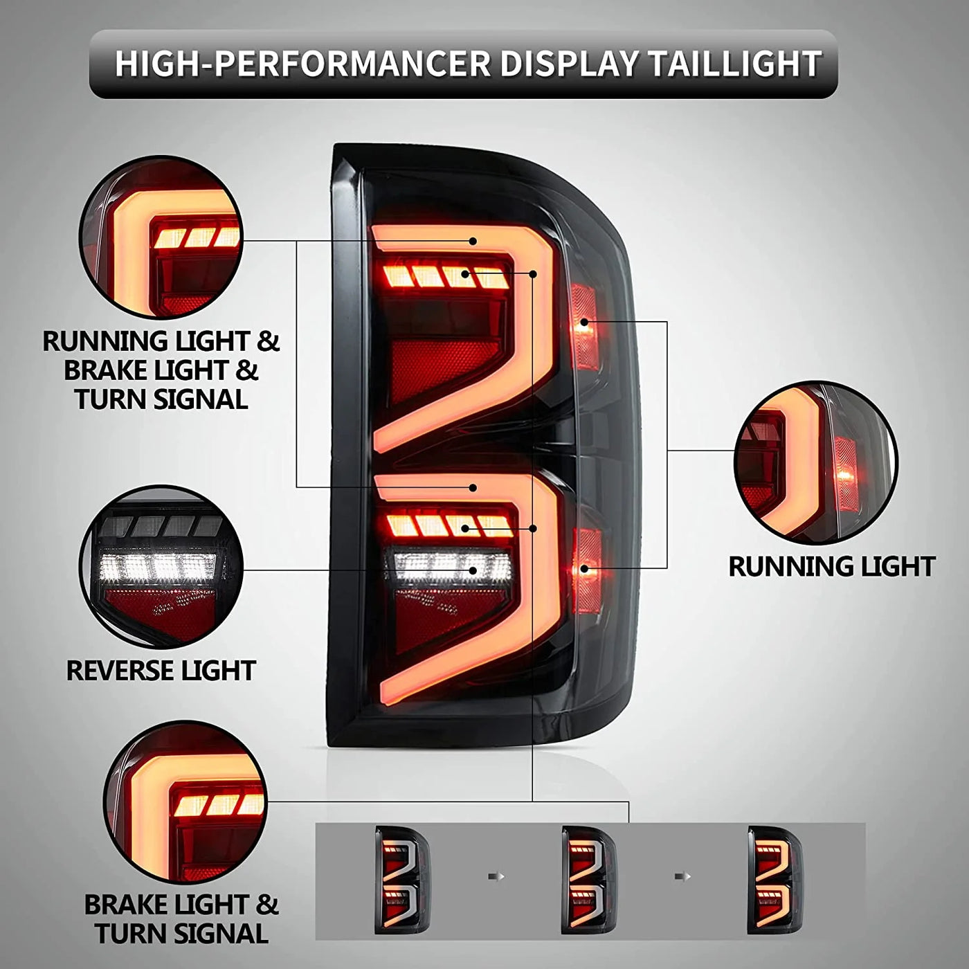 VLAND LED Taillights For Chevrolet Silverado 1500/2500/3500 3rd Gen ...