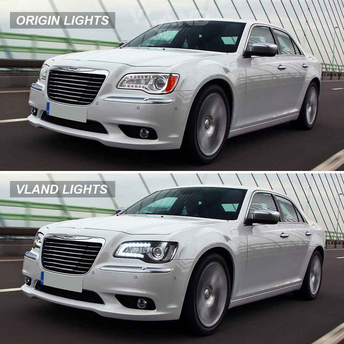 VLAND LED Dual Beam Headllights For Chrysler 300 2011-2023