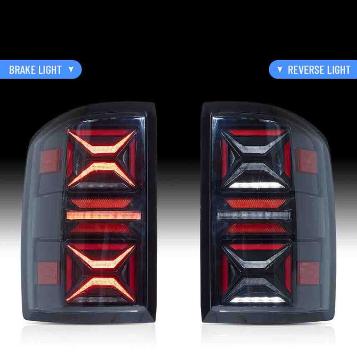 VLAND LED Taillights For GMC Sierra 1500 2500HD 3500HD 2014-2018 With Startup Animation [DOT.]