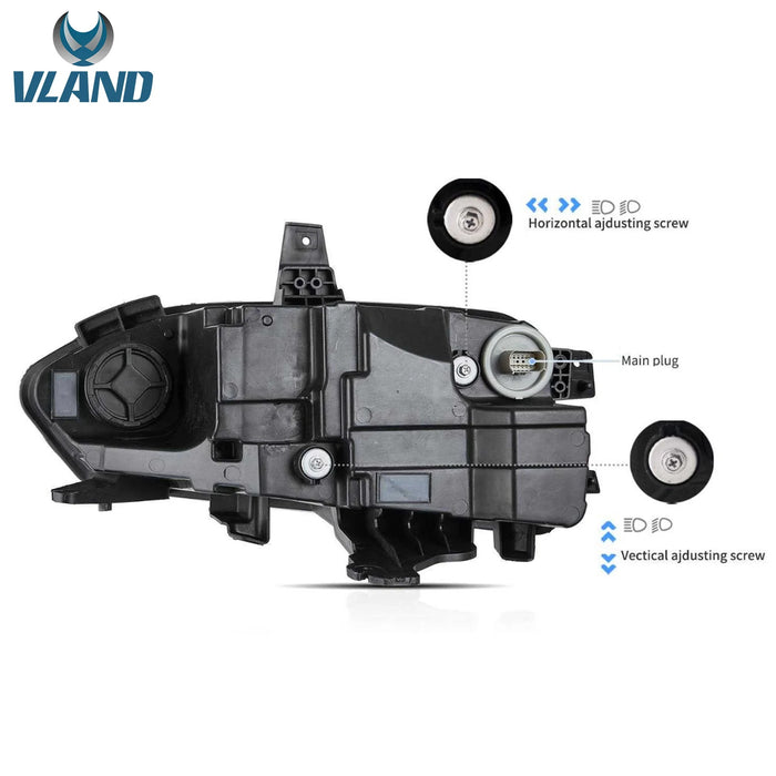 VLAND LED Headlights For Chevrolet Camaro 2019-UP 1LS/1LT/2LT/3LT/LT1 2Door RWD Coupe and Convertible