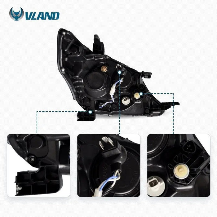 VLAND LED Projector Headlights For Toyota Innova 2012-2015 1st Gen AN40 2nd Facelift with Sequential Indicator