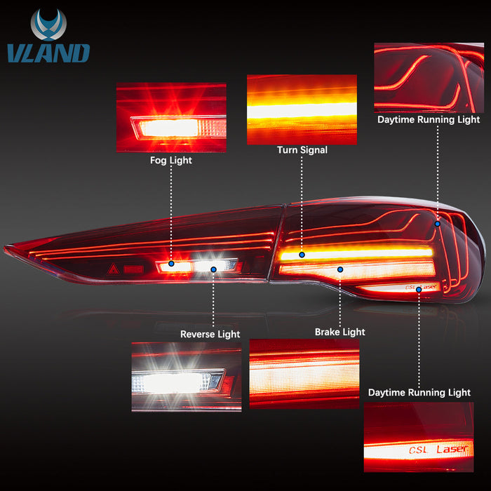 VLAND LED Laser Tail Lights For BMW 4-Series G22/G23/G26 2020-2024 Rear Lights [E-MARK]