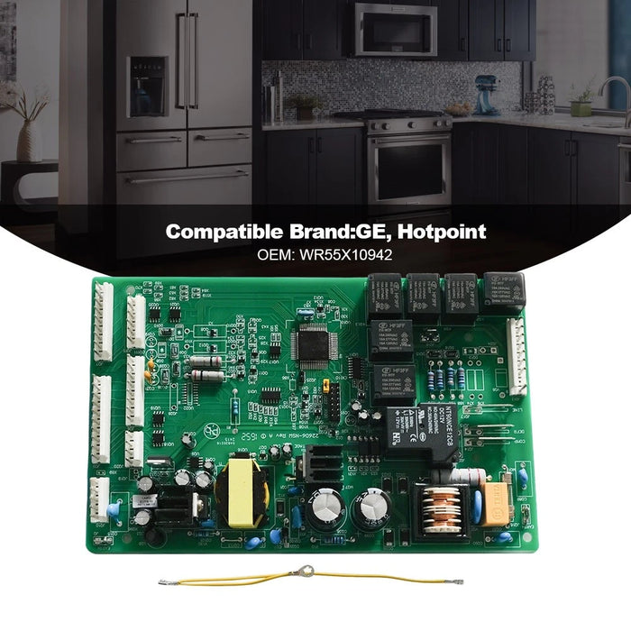 VLAND WR55X10942 Refrigerator Main Control Board Replacement Part for GE Hotpoint RCA
