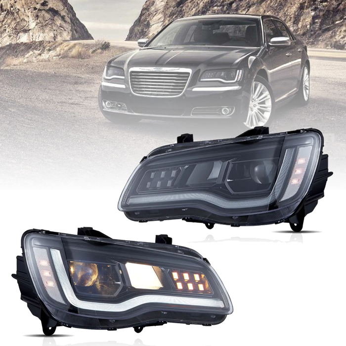 VLAND LED Projector Headllights For Chrysler 300/300C 2011-2023