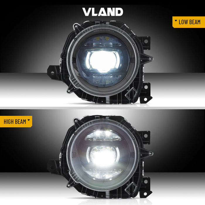 VLAND LED Dual Beam Headlights For Suzuki Jimny 2018-2023 With Start-up Animation