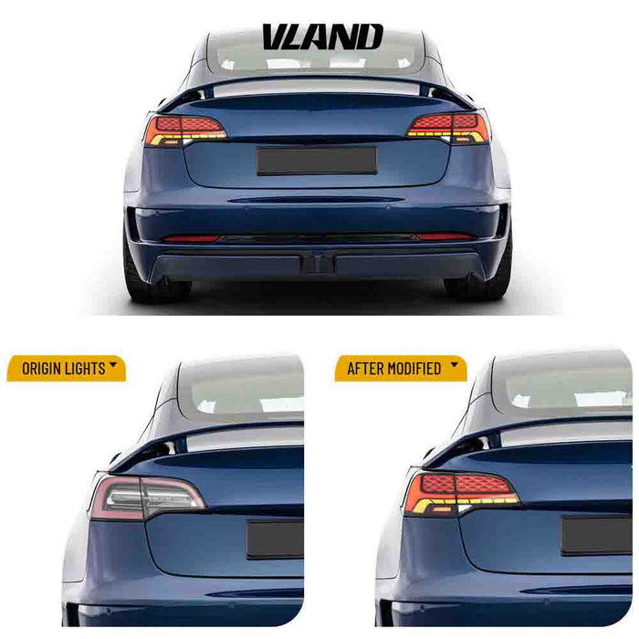 VLAND LED Taillights For Tesla Model 3 & Model Y 2017-2023 [DOT.]