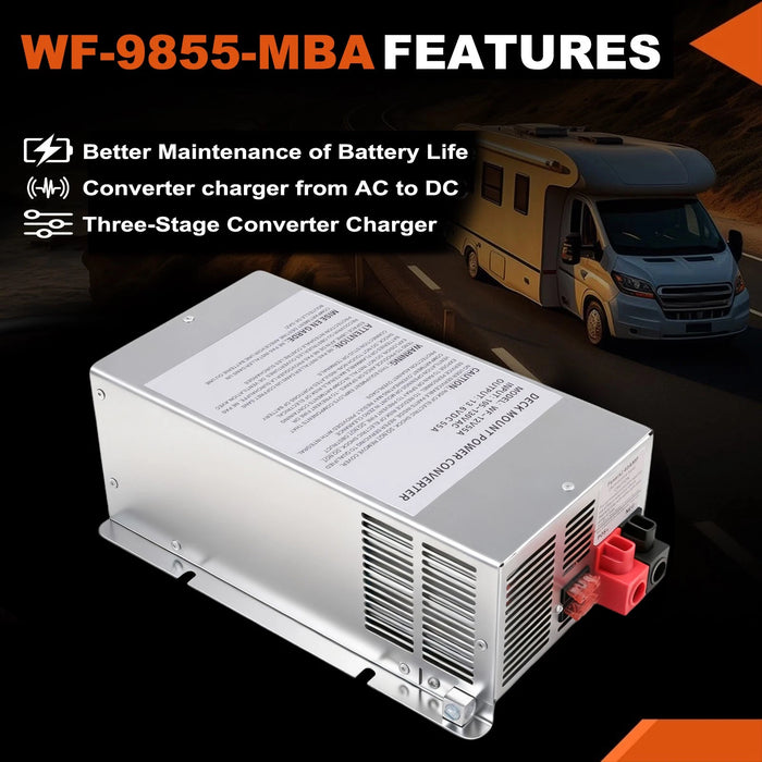 VLAND WF-9855-MBA 55 Amp RV Power Converter Main Board 4-Stage Charging Replacement Accessory