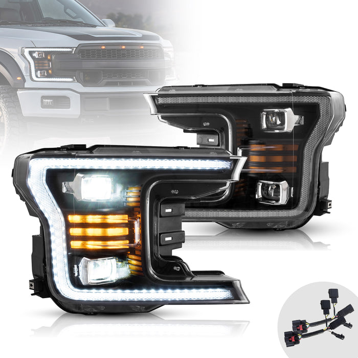 VLAND LED Projector Headlights For Ford F150 13th Gen Pickup 2018-2020