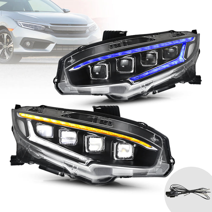 2016-2021 Honda Civic VLAND LED Headlights Sedan / Hatchback / Coupe