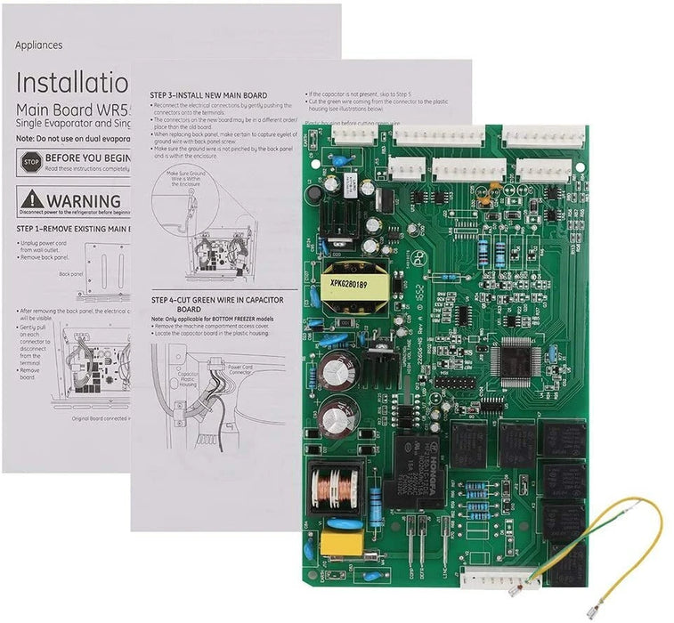 VLAND WR55X10942 Refrigerator Main Control Board Replacement Part for GE Hotpoint RCA