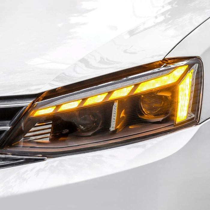 VLAND LED Headlights For Volkswagen (VW) Jetta MK6 Sagitar 2012-2018 With Sequential Animation Front Lamps