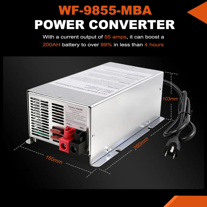 VLAND WF-9855-MBA 55 Amp RV Power Converter Main Board 4-Stage Charging Replacement Accessory
