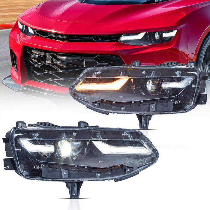 VLAND LED Headlights For Chevrolet Camaro 2019-UP 1LS/1LT/2LT/3LT/LT1 2Door RWD Coupe and Convertible