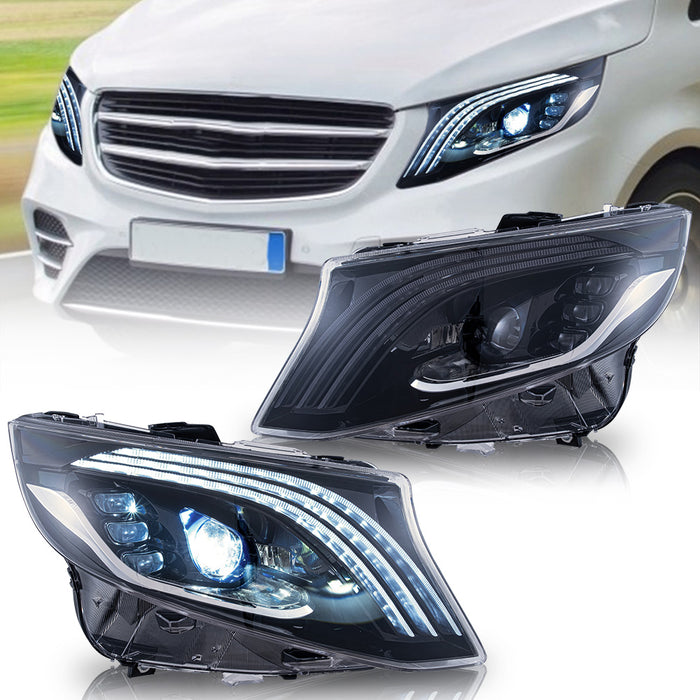 VLAND LED Dual Beam Projector For Mercedes Benz Vito / Metris 2016-2023 (W447 V-Class, 3rd Gen)