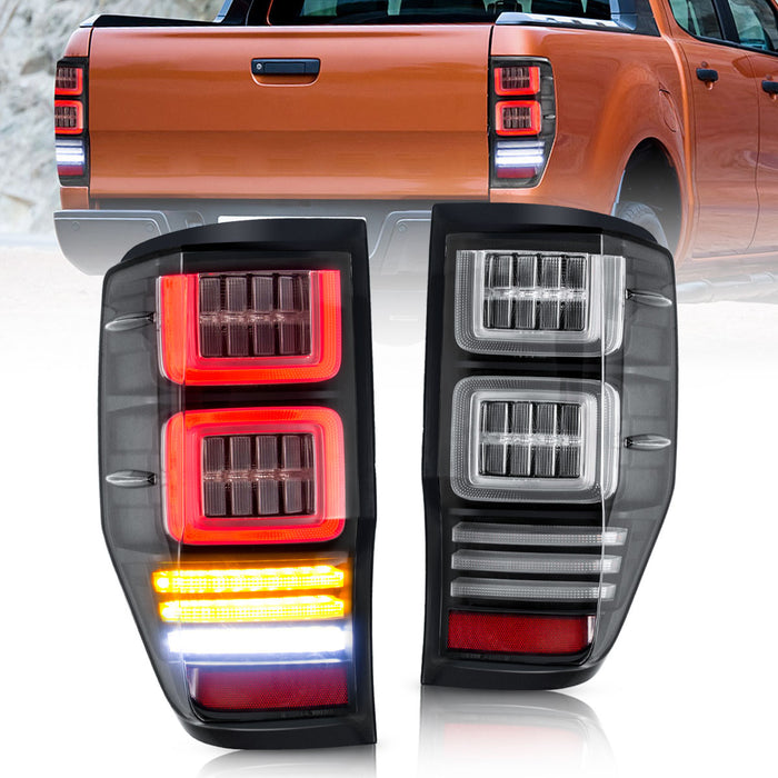 VLAND LED Tail Lights For Ford Ranger T6 T7 T8 2012-2021 With Sequential Indicators Turn Signals (Not Fit For US Models)